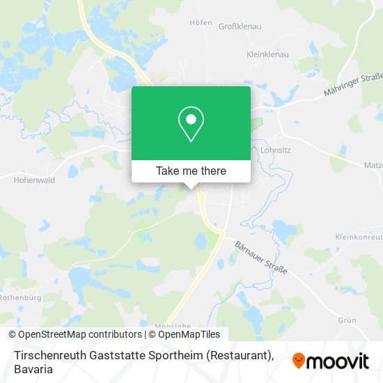 Tirschenreuth Gaststatte Sportheim (Restaurant) map