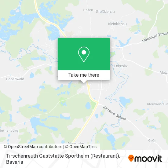 Карта Tirschenreuth Gaststatte Sportheim (Restaurant)