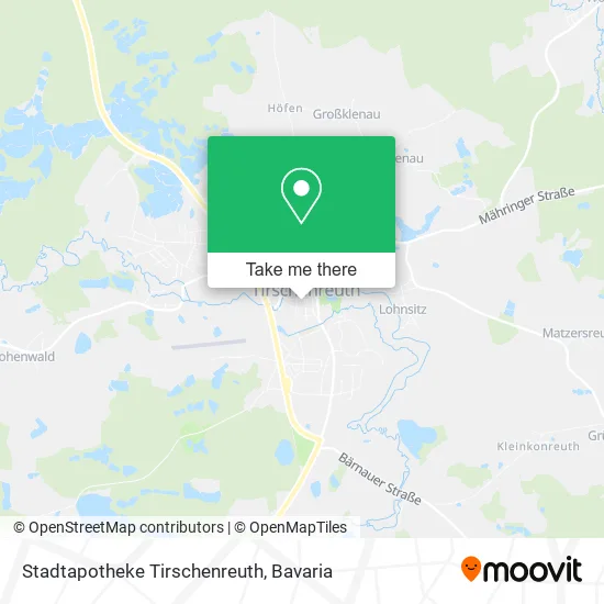 Карта Stadtapotheke Tirschenreuth
