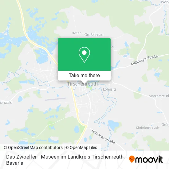 Карта Das Zwoelfer - Museen im Landkreis Tirschenreuth