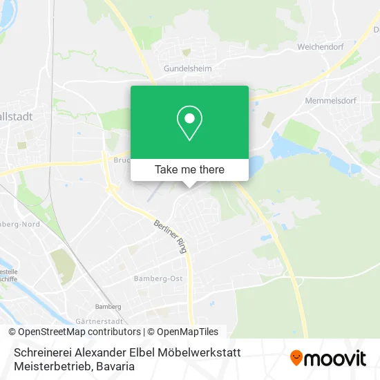 Карта Schreinerei Alexander Elbel Möbelwerkstatt Meisterbetrieb