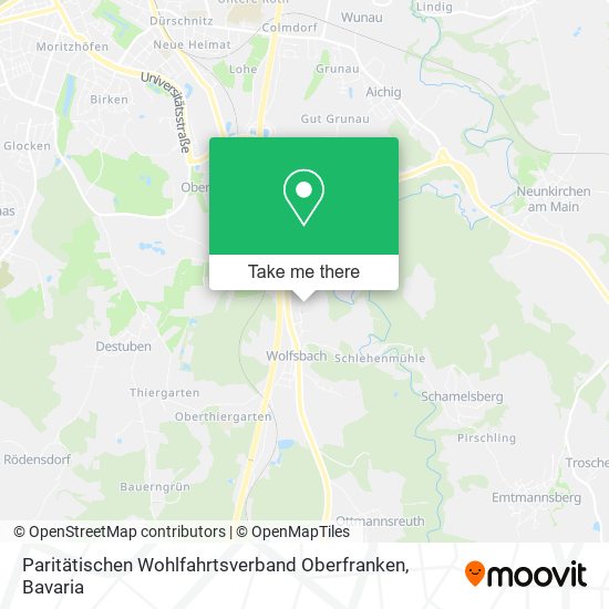 Paritätischen Wohlfahrtsverband Oberfranken map
