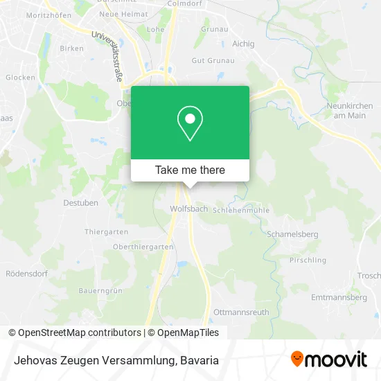 Карта Jehovas Zeugen Versammlung