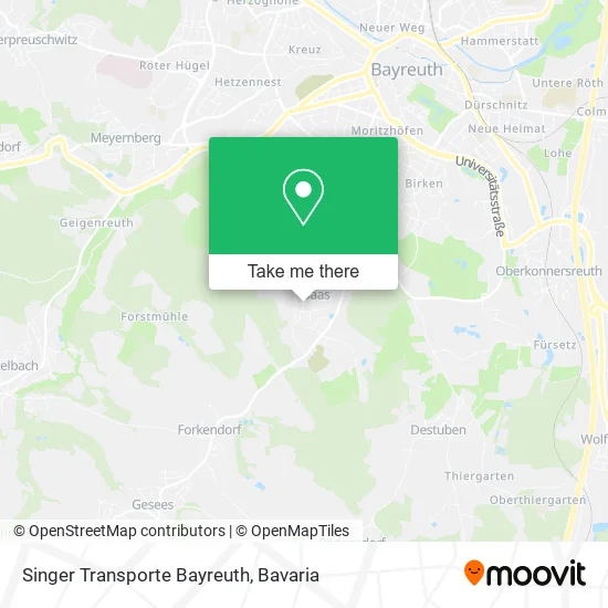 Карта Singer Transporte Bayreuth
