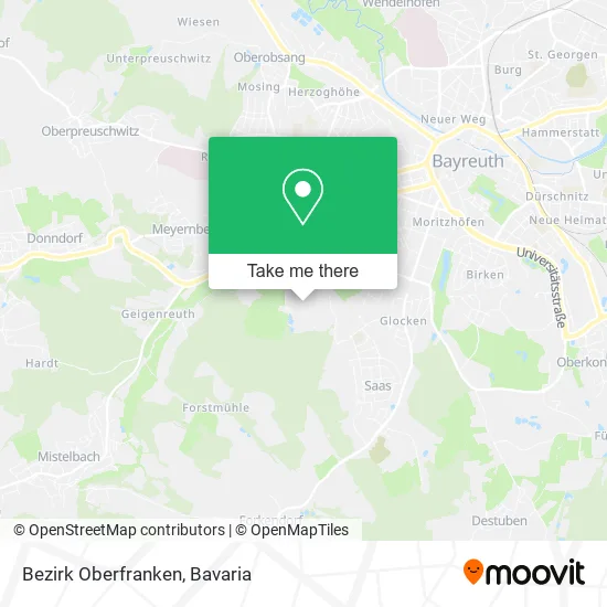 Карта Bezirk Oberfranken