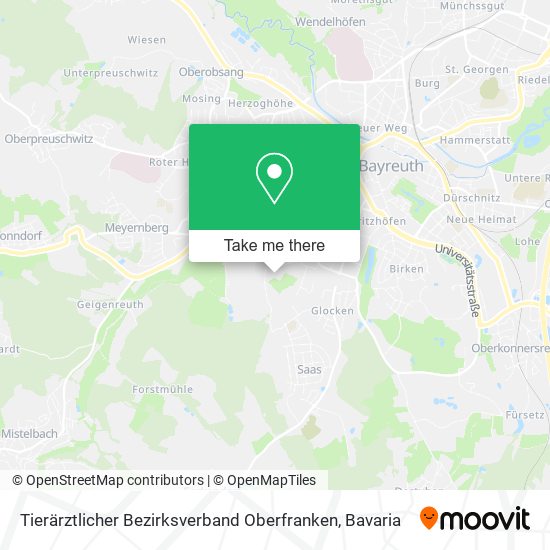 Tierärztlicher Bezirksverband Oberfranken map