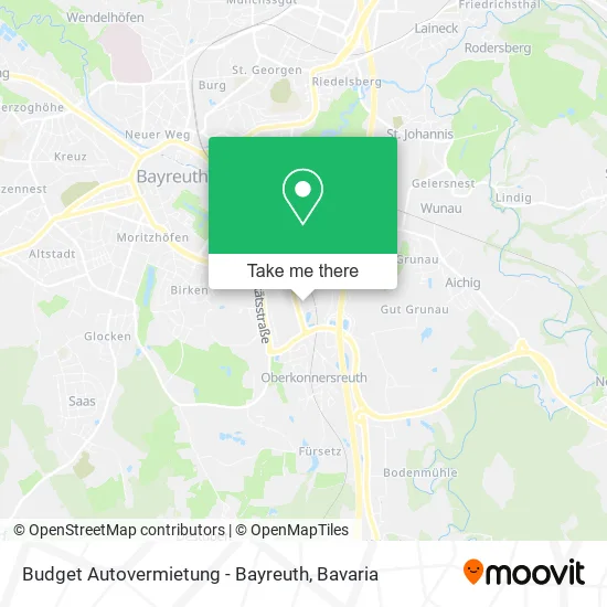 Карта Budget Autovermietung - Bayreuth