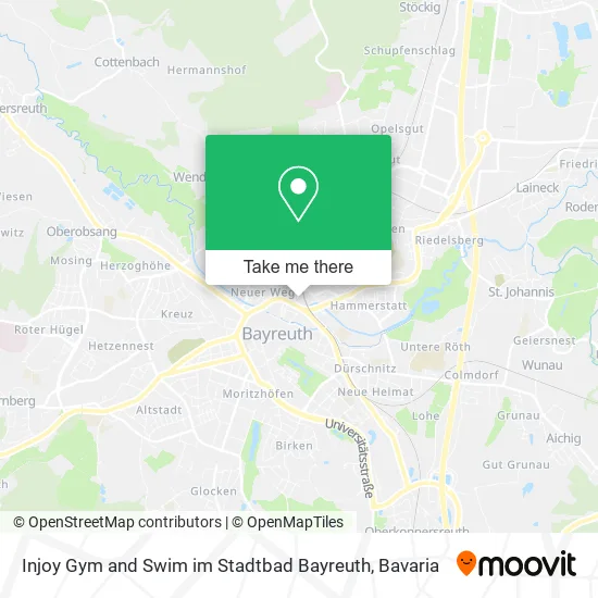Карта Injoy Gym and Swim im Stadtbad Bayreuth