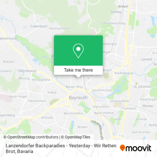 Карта Lanzendorfer Backparadies - Yesterday - Wir Retten Brot