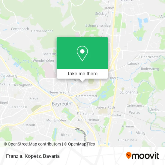 Карта Franz a. Kopetz