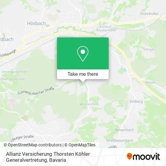 Карта Allianz Versicherung Thorsten Köhler Generalvertretung