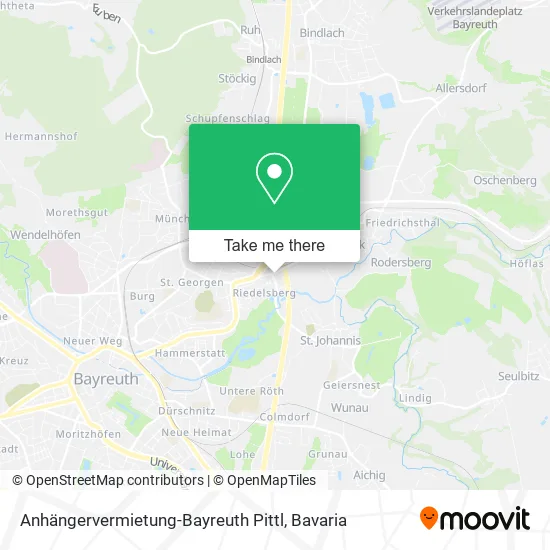 Карта Anhängervermietung-Bayreuth Pittl