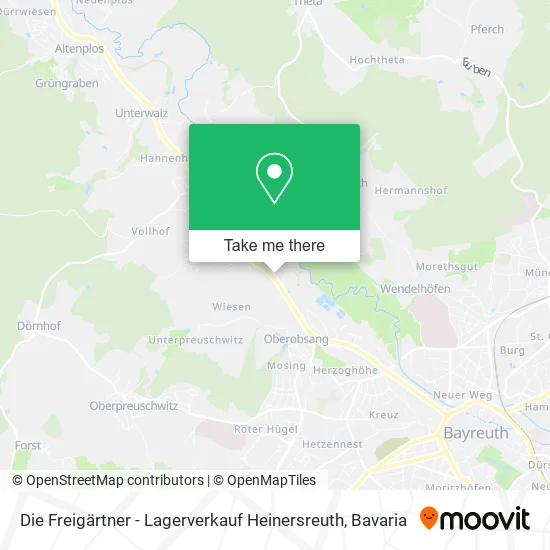 Карта Die Freigärtner - Lagerverkauf Heinersreuth