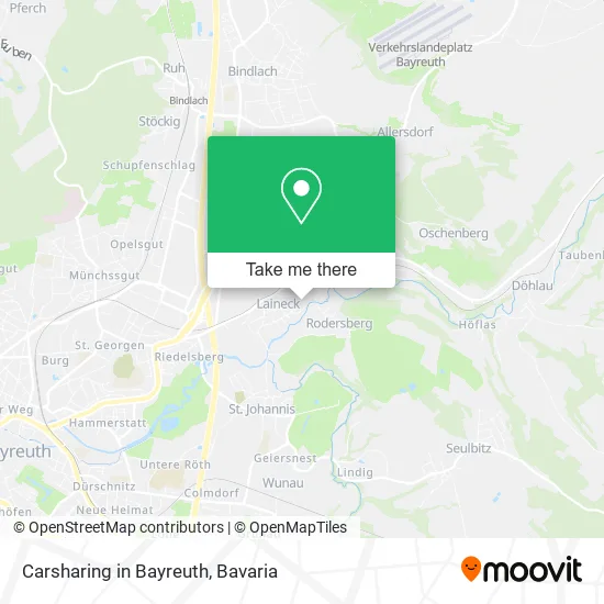 Карта Carsharing in Bayreuth