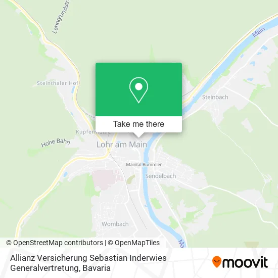 Карта Allianz Versicherung Sebastian Inderwies Generalvertretung