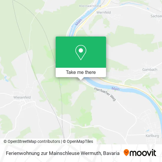 Карта Ferienwohnung zur Mainschleuse Wermuth