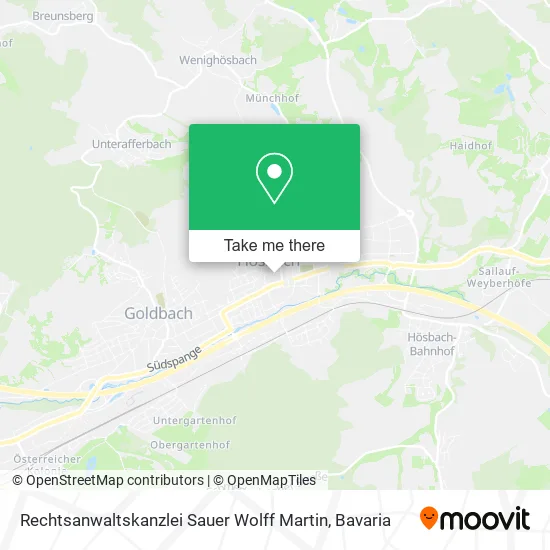 Карта Rechtsanwaltskanzlei Sauer Wolff Martin