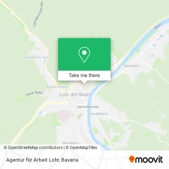 Карта Agentur für Arbeit Lohr