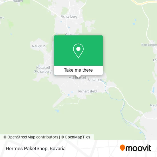Hermes PaketShop map