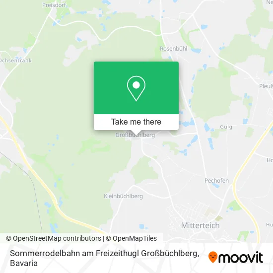 Карта Sommerrodelbahn am Freizeithugl Großbüchlberg