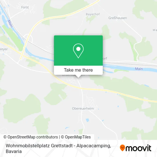 Карта Wohnmobilstellplatz Grettstadt - Alpacacamping