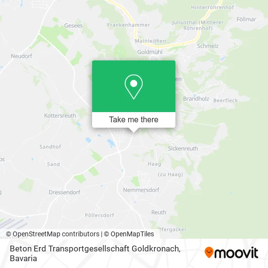 Карта Beton Erd Transportgesellschaft Goldkronach