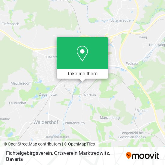 Fichtelgebirgsverein, Ortsverein Marktredwitz map