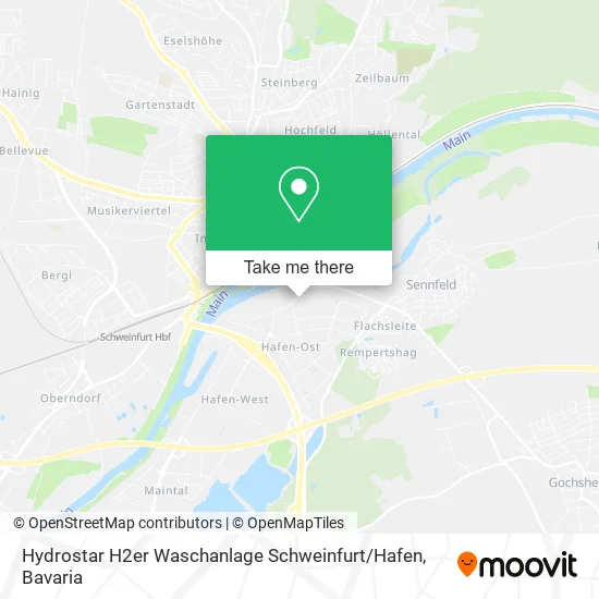 Карта Hydrostar H2er Waschanlage Schweinfurt / Hafen