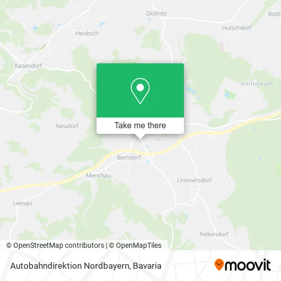 Карта Autobahndirektion Nordbayern