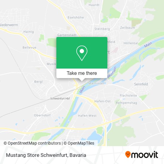 Mustang Store Schweinfurt map