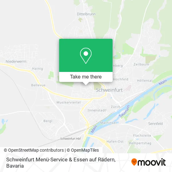 Карта Schweinfurt Menü-Service & Essen auf Rädern