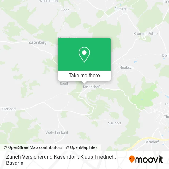 Карта Zürich Versicherung Kasendorf, Klaus Friedrich