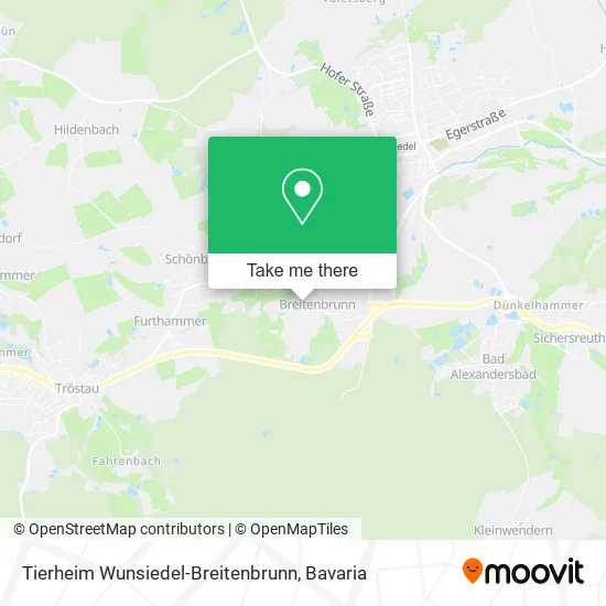Карта Tierheim Wunsiedel-Breitenbrunn