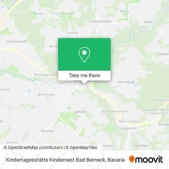 Карта Kindertagesstätte Kindernest Bad Berneck