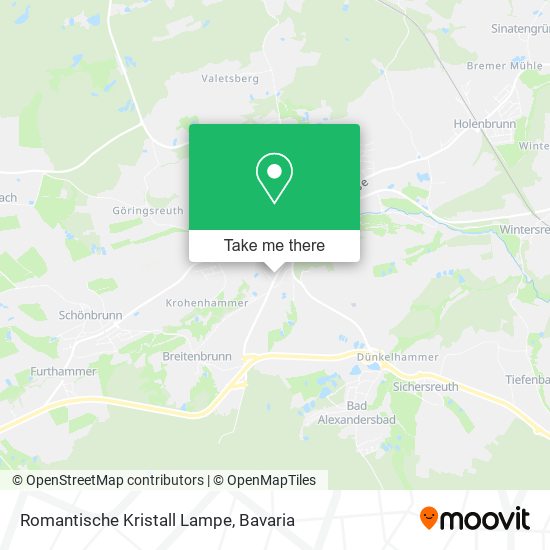 Romantische Kristall Lampe map