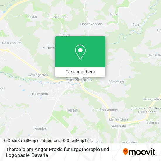 Карта Therapie am Anger Praxis für Ergotherapie und Logopädie