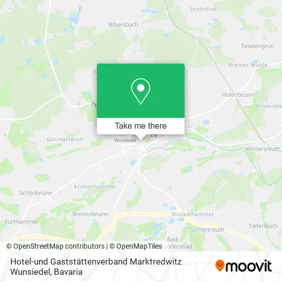 Карта Hotel-und Gaststättenverband Marktredwitz Wunsiedel