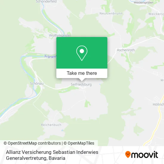 Карта Allianz Versicherung Sebastian Inderwies Generalvertretung