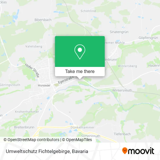 Карта Umweltschutz Fichtelgebirge