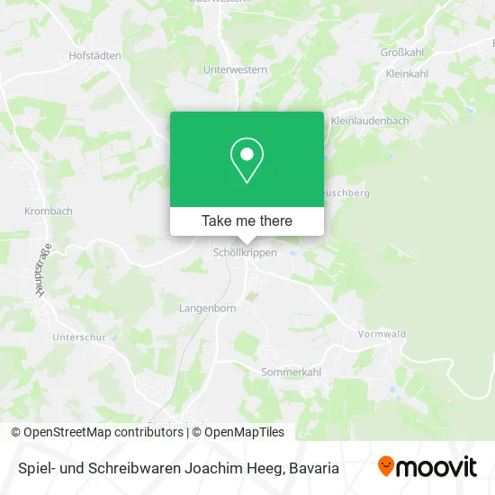 Карта Spiel- und Schreibwaren Joachim Heeg