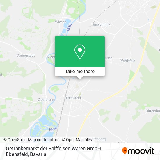 Getränkemarkt der Raiffeisen Waren GmbH Ebensfeld map