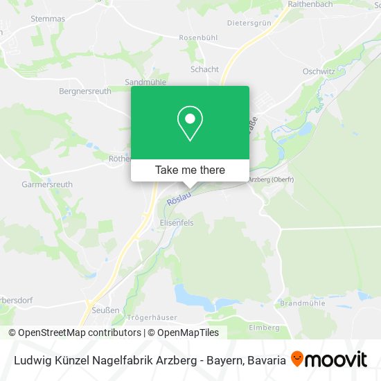 Ludwig Künzel Nagelfabrik Arzberg - Bayern map