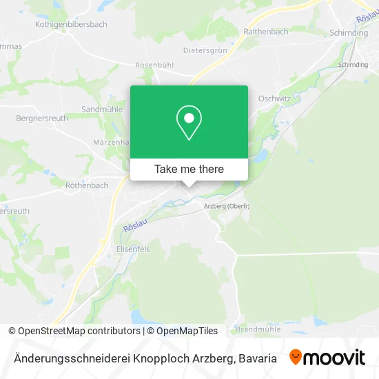 Карта Änderungsschneiderei Knopploch Arzberg
