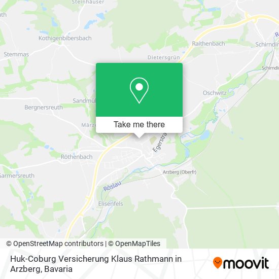 Huk-Coburg Versicherung Klaus Rathmann in Arzberg map