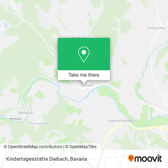Карта Kindertagesstätte Diebach
