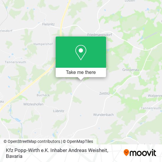 Kfz Popp-Wirth e.K. Inhaber Andreas Weisheit map