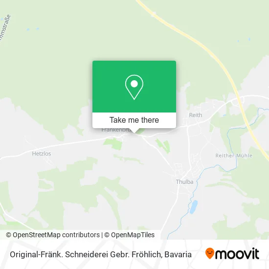 Карта Original-Fränk. Schneiderei Gebr. Fröhlich