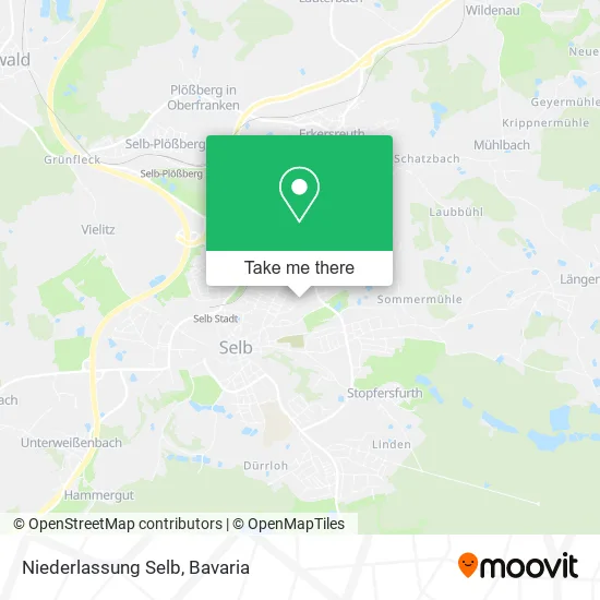 Карта Niederlassung Selb