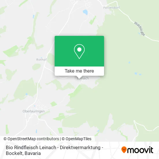 Карта Bio Rindfleisch Leinach - Direktvermarktung - Bockelt