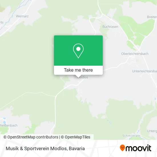 Карта Musik & Sportverein Modlos